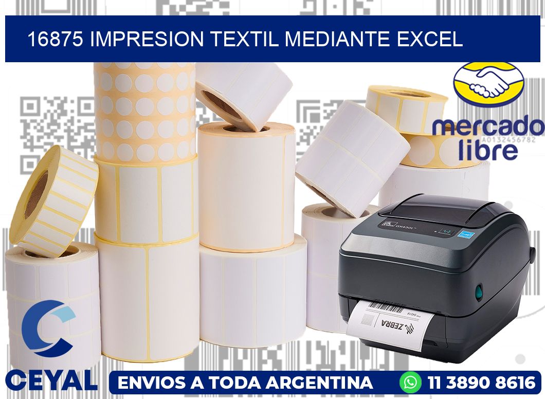 16875 IMPRESION TEXTIL MEDIANTE EXCEL