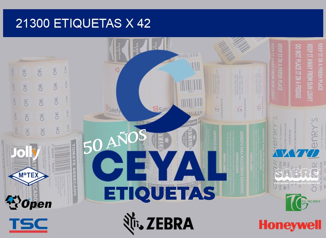 21300 Etiquetas x 42