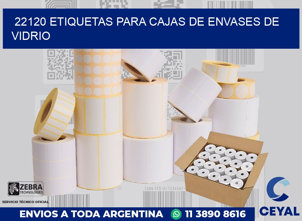 22120 ETIQUETAS PARA CAJAS DE ENVASES DE VIDRIO