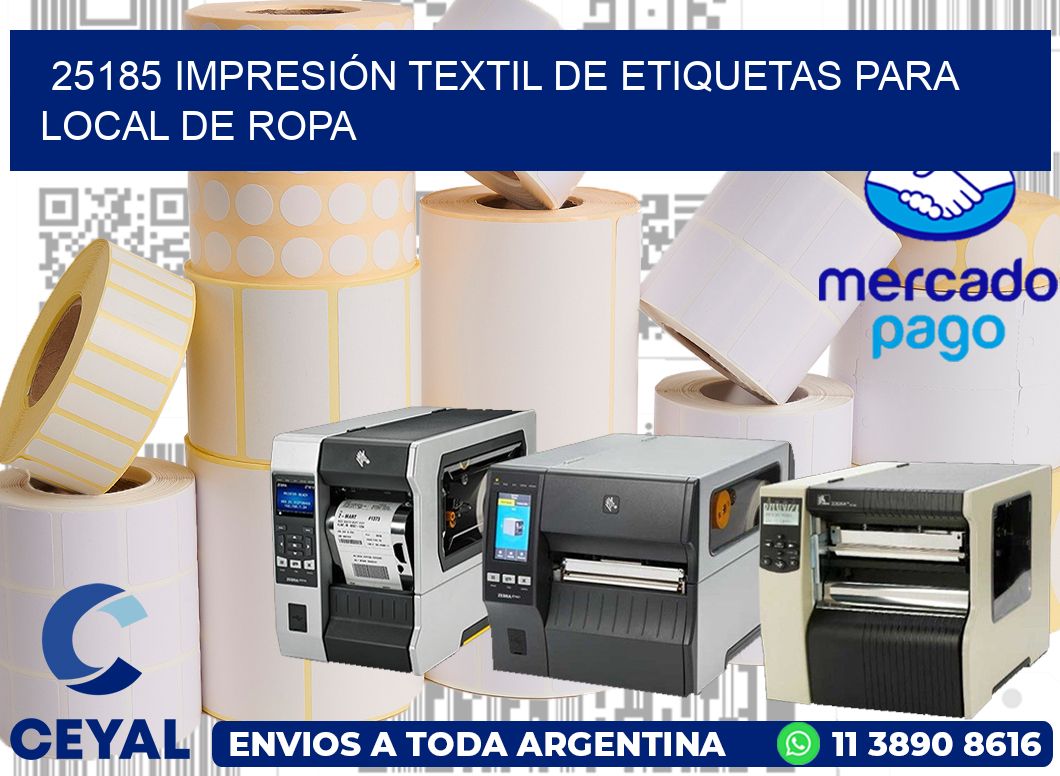 25185 IMPRESIÓN TEXTIL DE ETIQUETAS PARA LOCAL DE ROPA