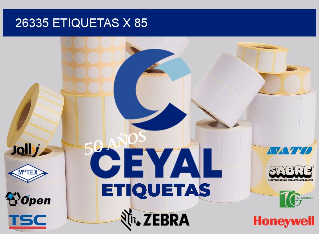 26335 Etiquetas x 85