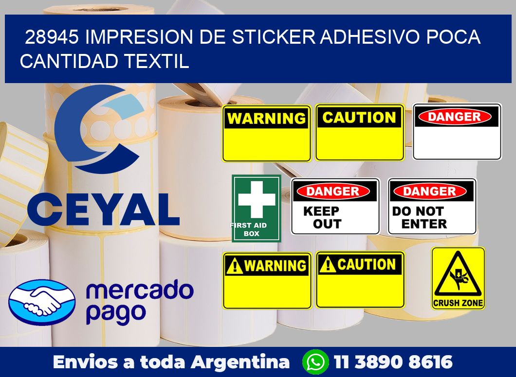 28945 IMPRESION DE STICKER ADHESIVO POCA CANTIDAD TEXTIL