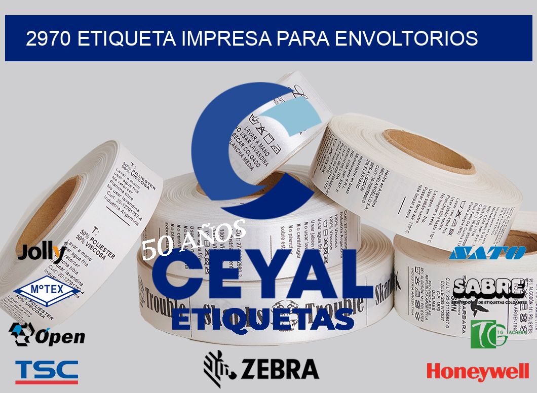 2970 ETIQUETA IMPRESA PARA ENVOLTORIOS