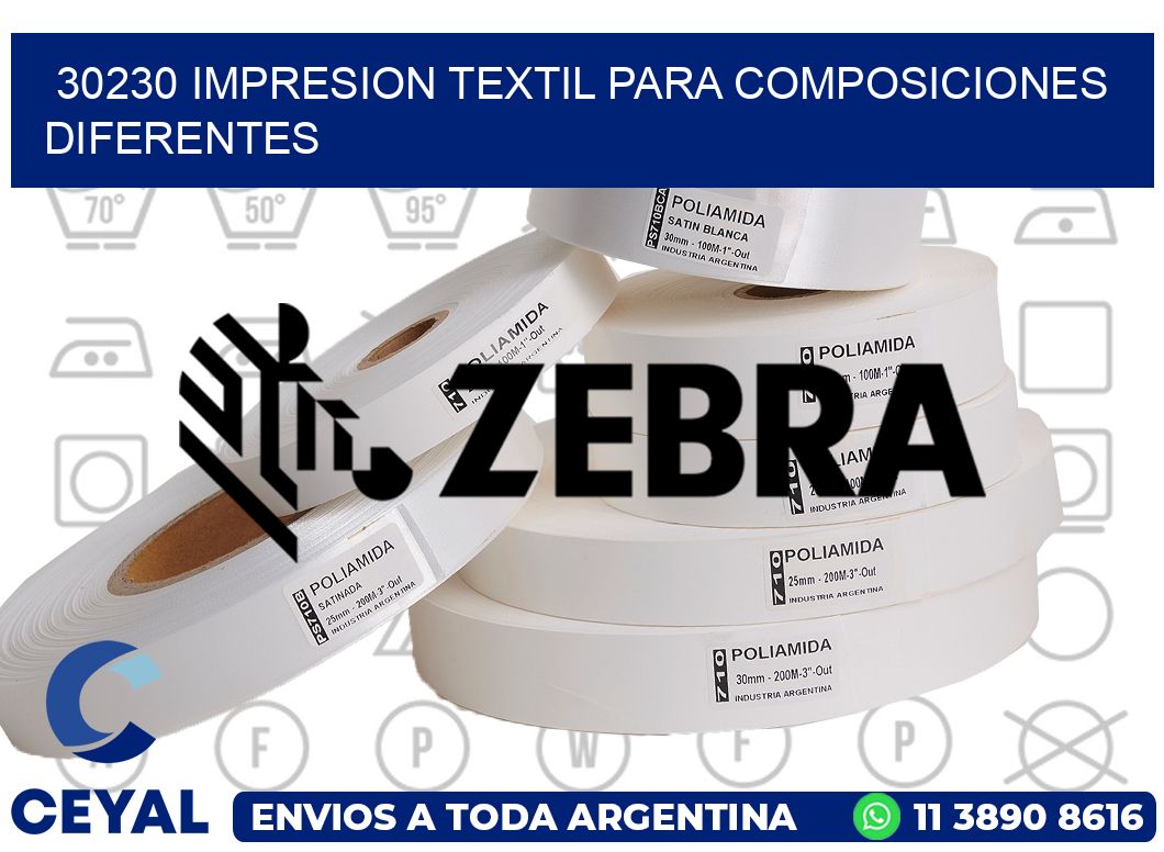 30230 IMPRESION TEXTIL PARA COMPOSICIONES DIFERENTES