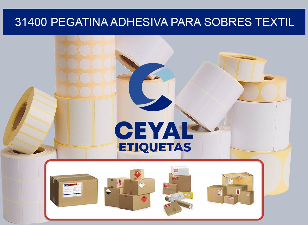 31400 PEGATINA ADHESIVA PARA SOBRES TEXTIL