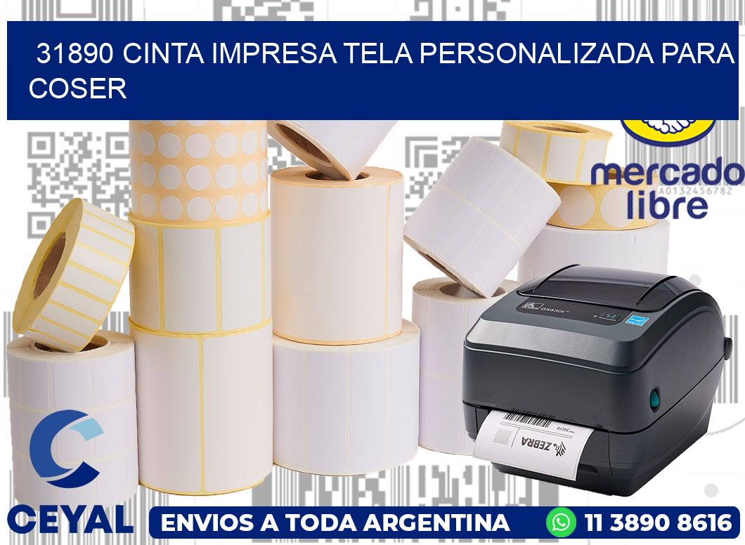 31890 CINTA IMPRESA TELA PERSONALIZADA PARA COSER