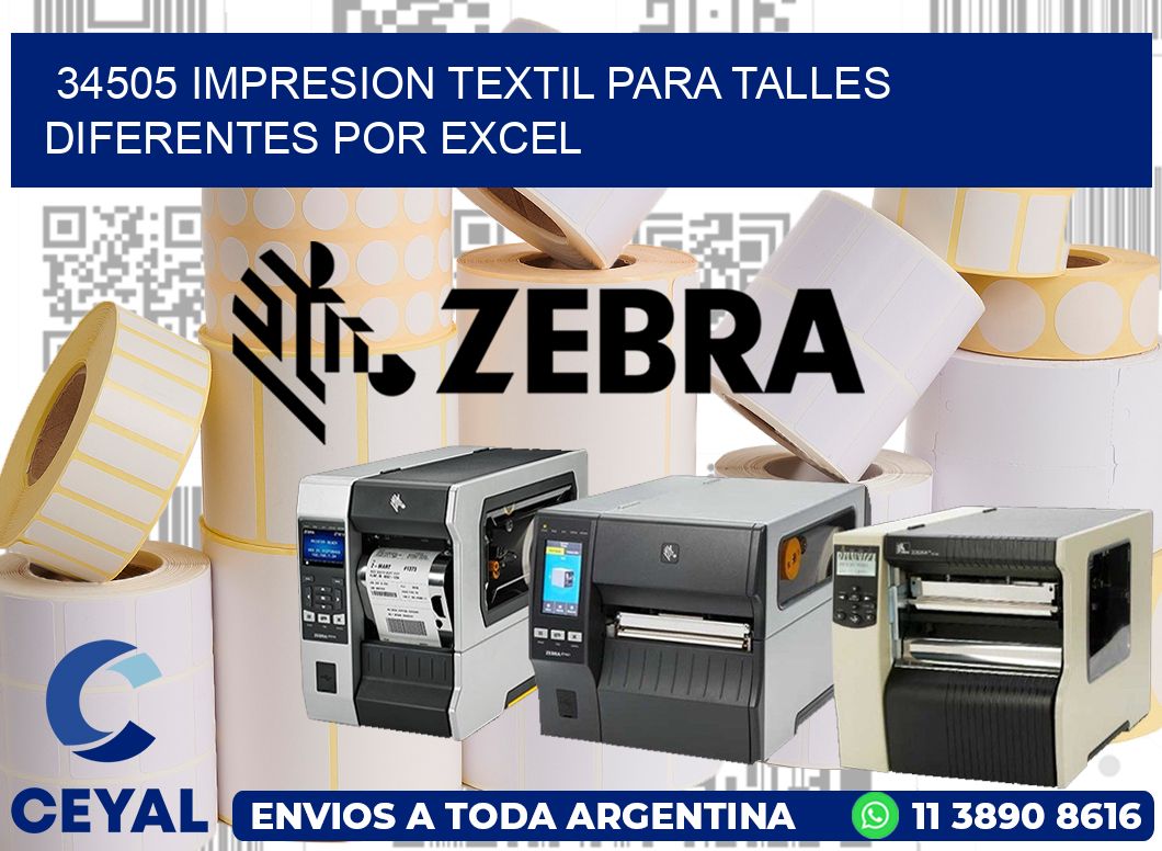 34505 IMPRESION TEXTIL PARA TALLES DIFERENTES POR EXCEL