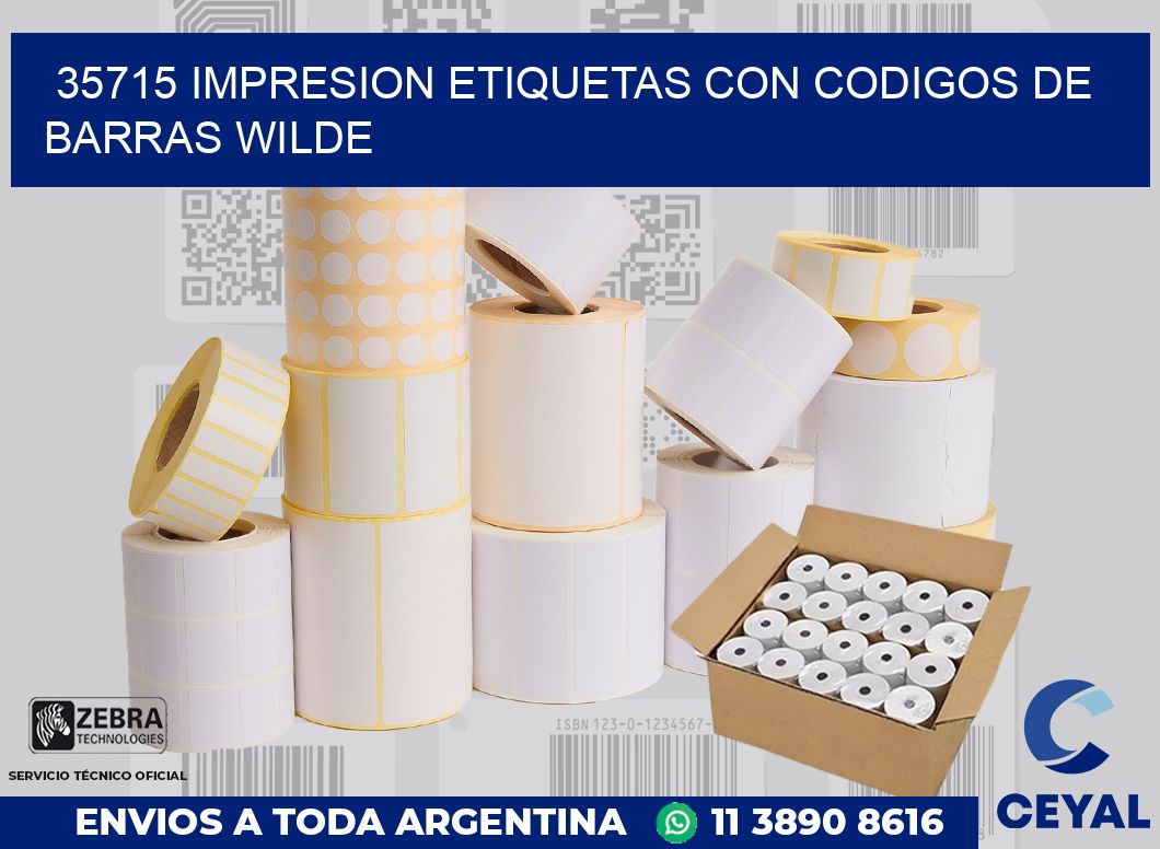 35715 IMPRESION ETIQUETAS CON CODIGOS DE BARRAS WILDE