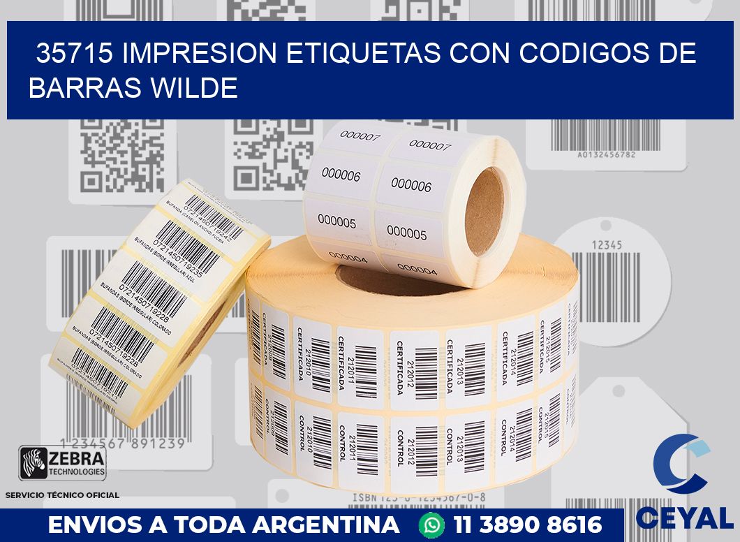 35715 IMPRESION ETIQUETAS CON CODIGOS DE BARRAS WILDE
