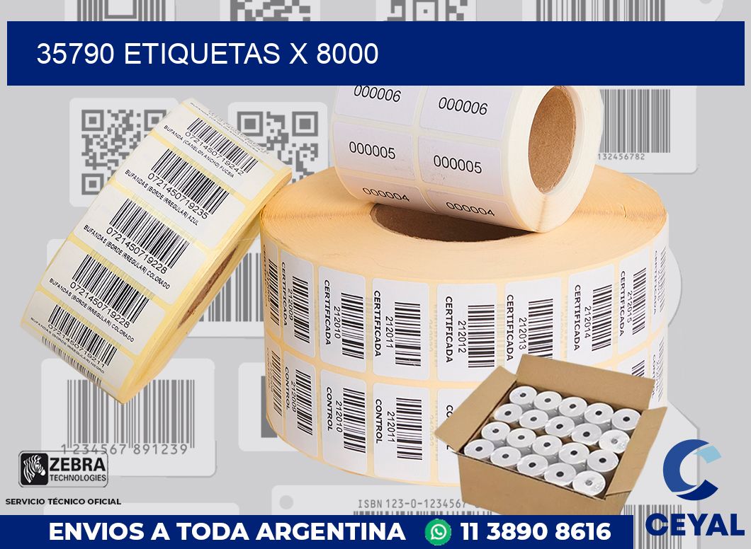 35790 Etiquetas x 8000