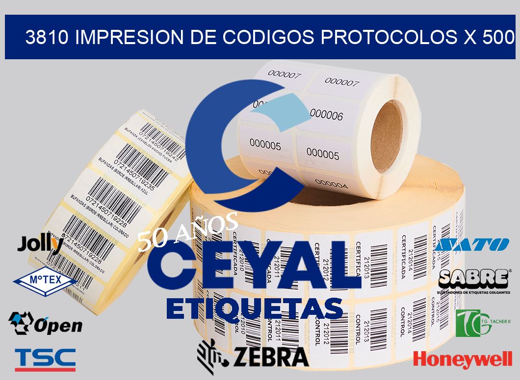 3810 impresion de codigos protocolos x 500