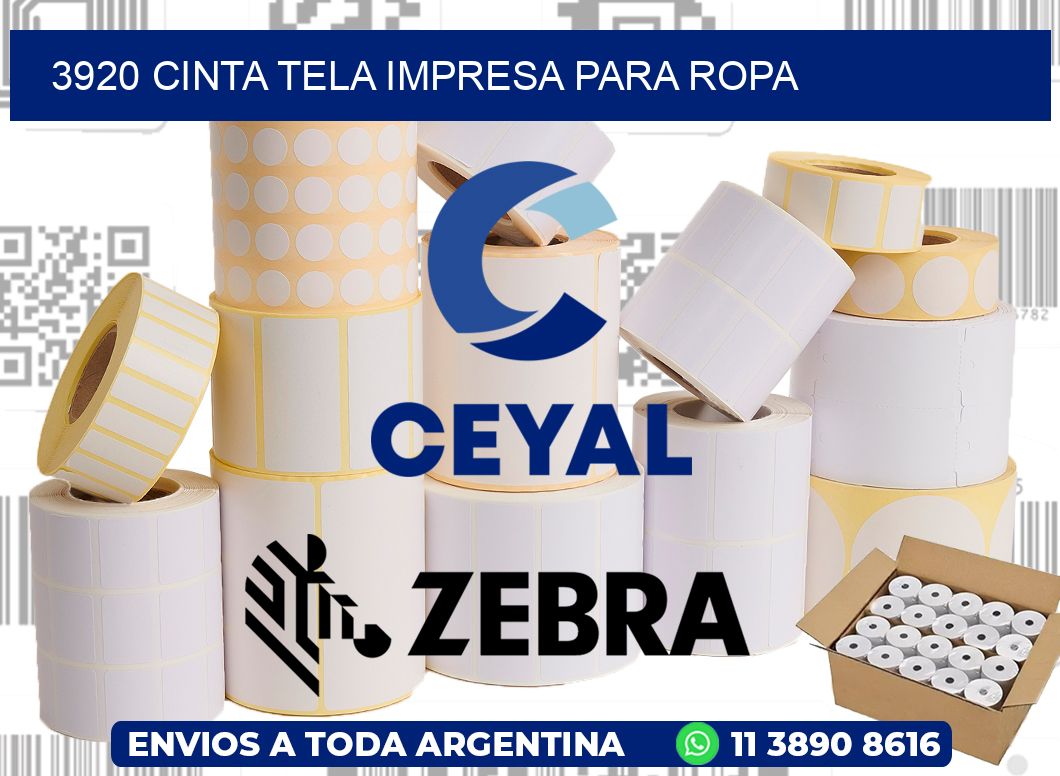 3920 CINTA TELA IMPRESA PARA ROPA