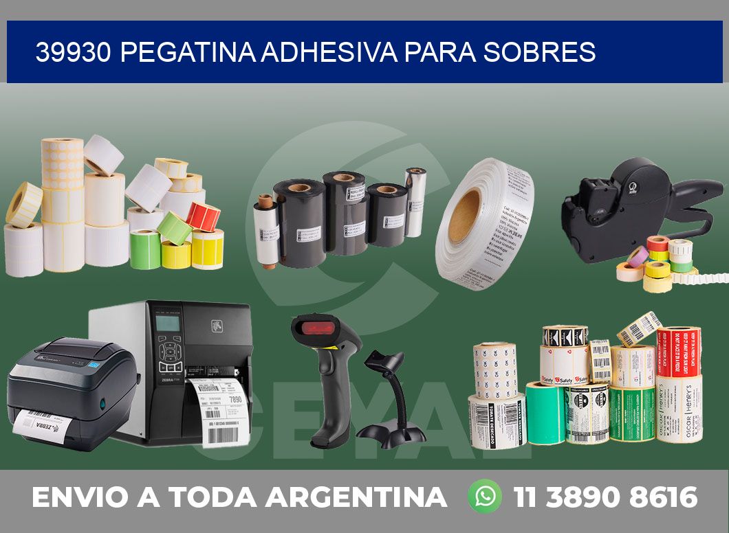 39930 PEGATINA ADHESIVA PARA SOBRES