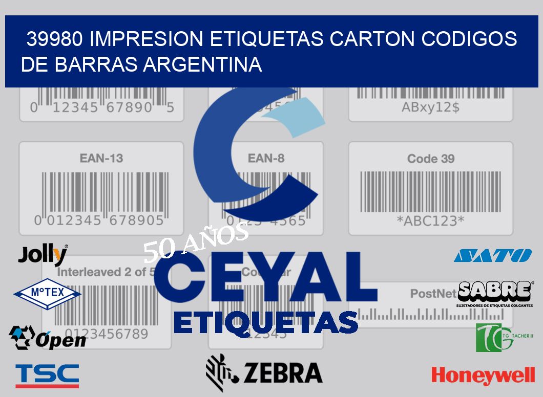 39980 IMPRESION ETIQUETAS CARTON CODIGOS DE BARRAS ARGENTINA