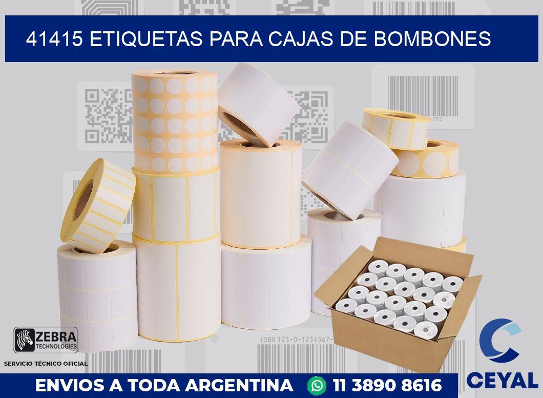 41415 ETIQUETAS PARA CAJAS DE BOMBONES