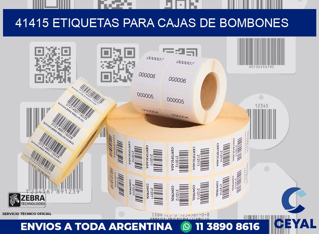 41415 ETIQUETAS PARA CAJAS DE BOMBONES