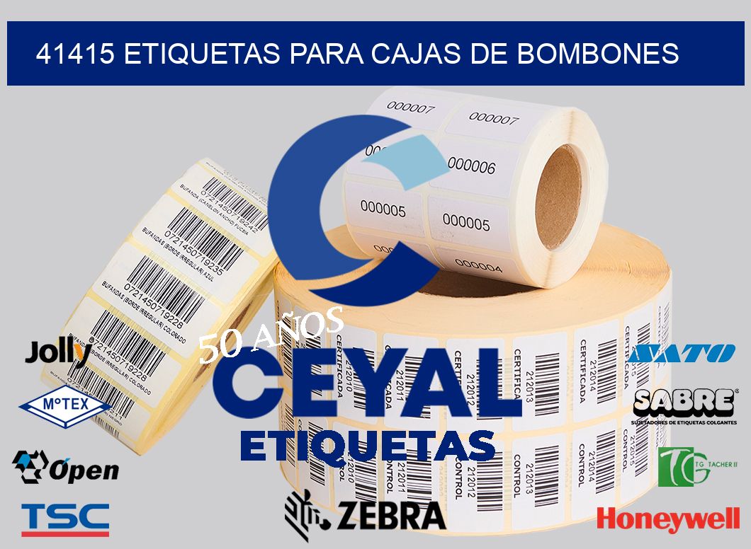 41415 ETIQUETAS PARA CAJAS DE BOMBONES