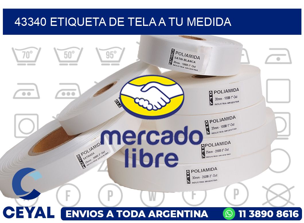 43340 ETIQUETA DE TELA A TU MEDIDA
