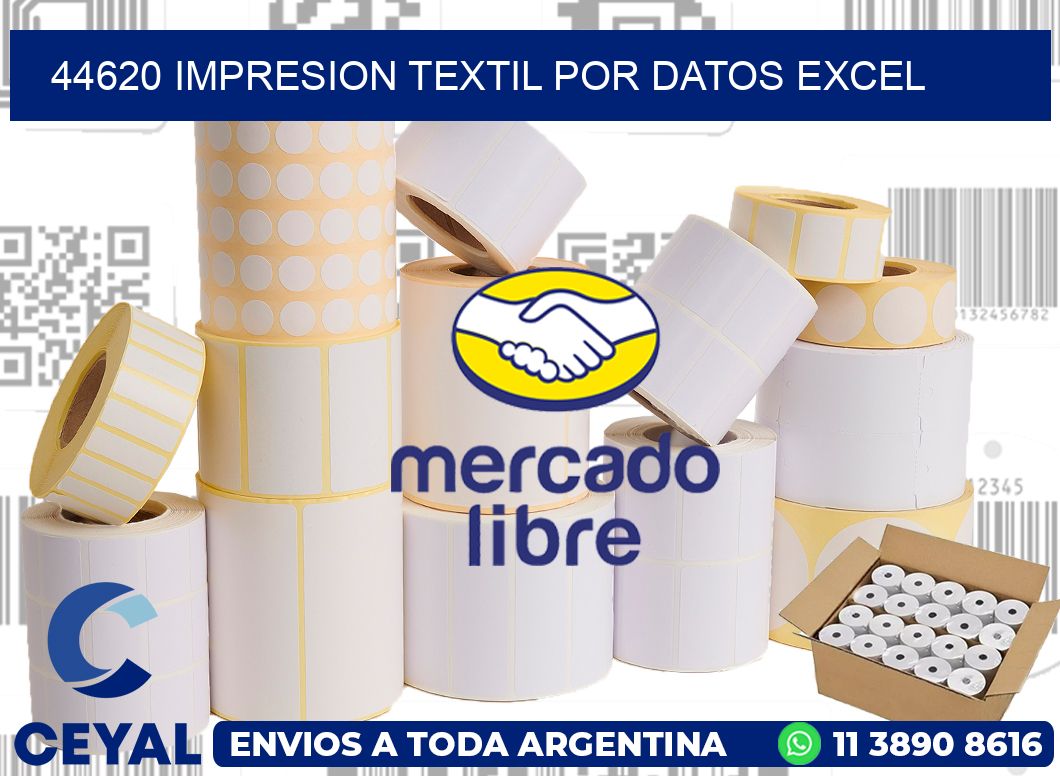 44620 IMPRESION TEXTIL POR DATOS EXCEL