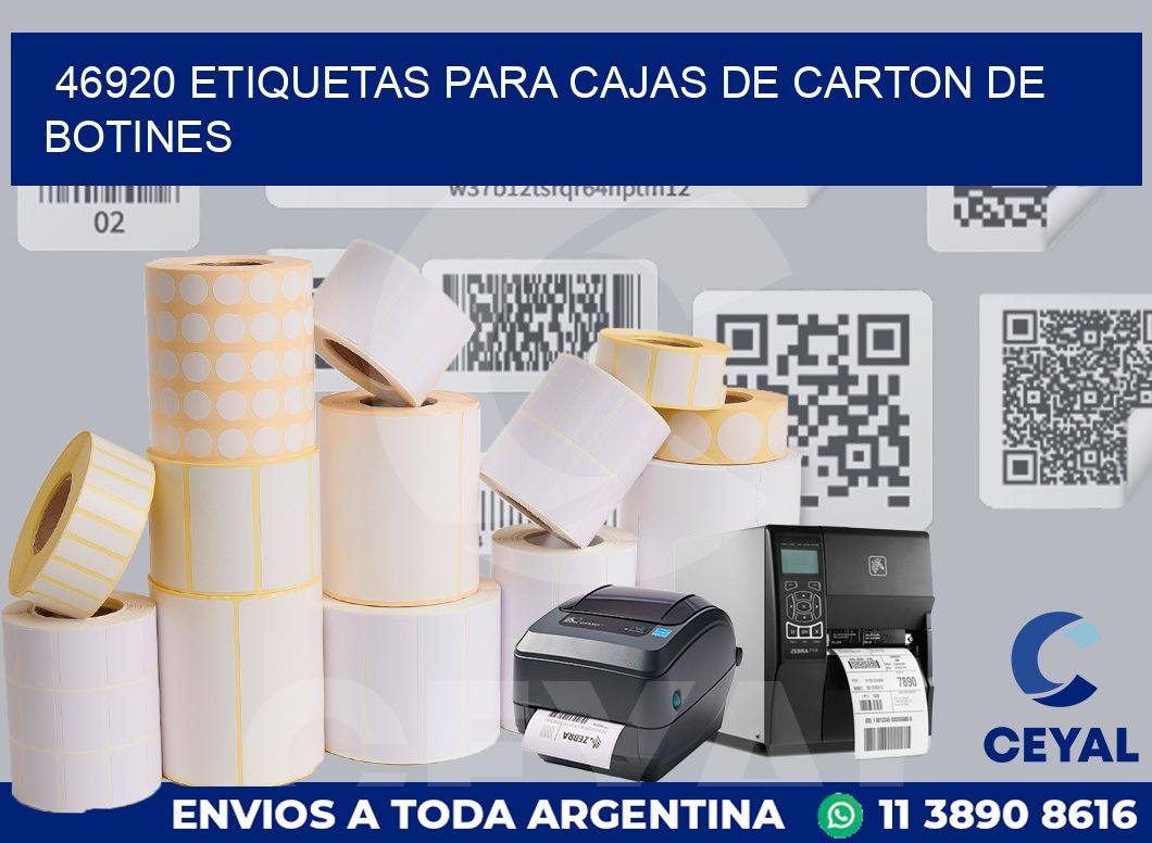 46920 ETIQUETAS PARA CAJAS DE CARTON DE BOTINES