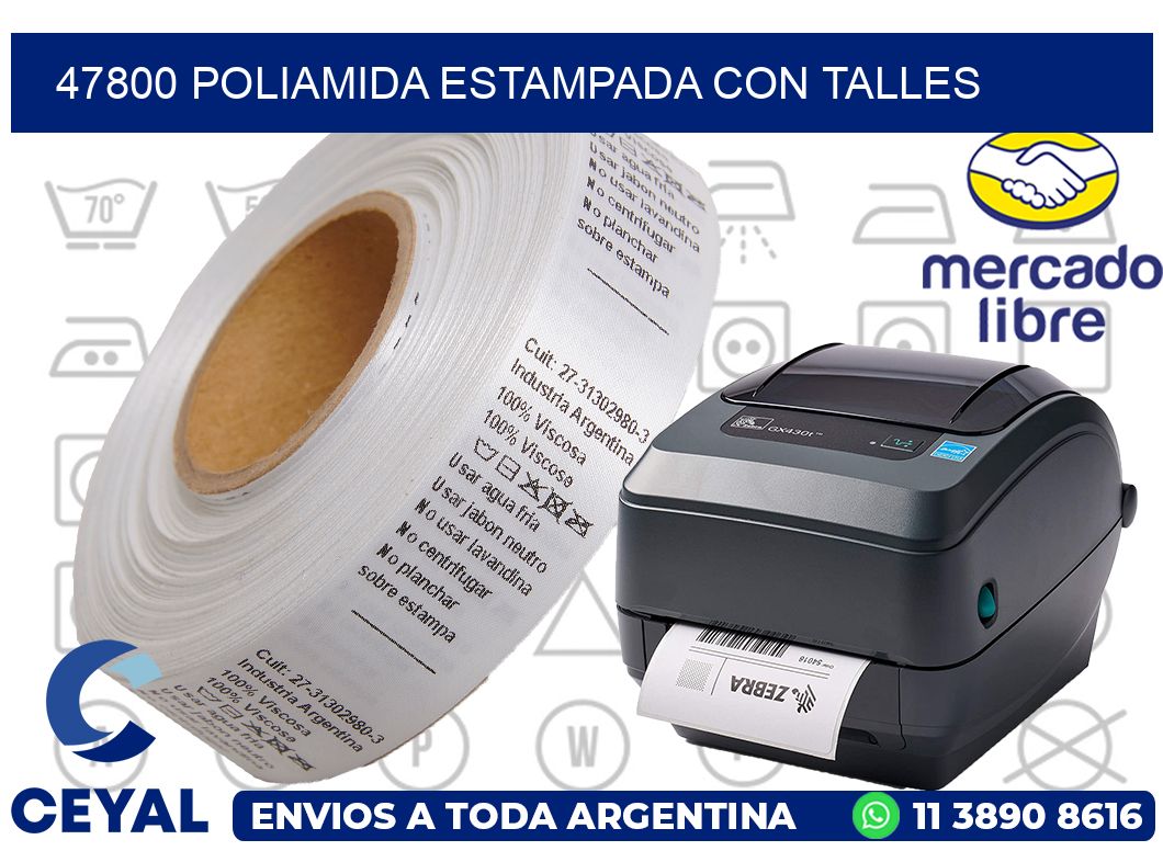 47800 POLIAMIDA ESTAMPADA CON TALLES