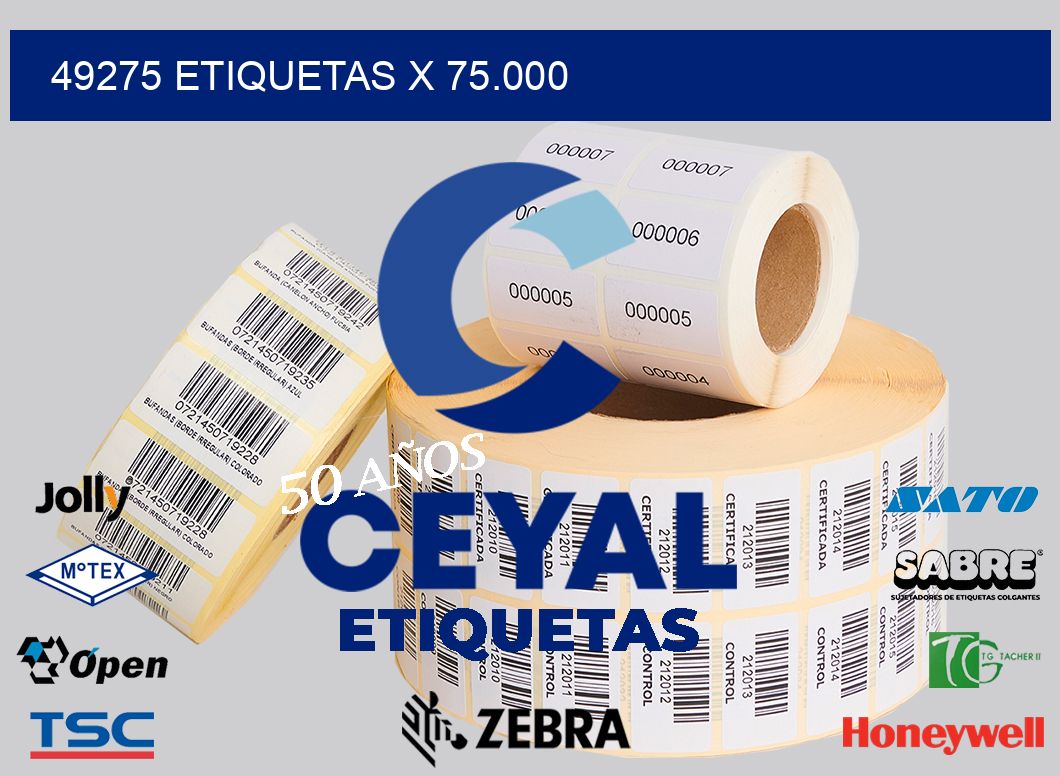 49275 Etiquetas x 75.000