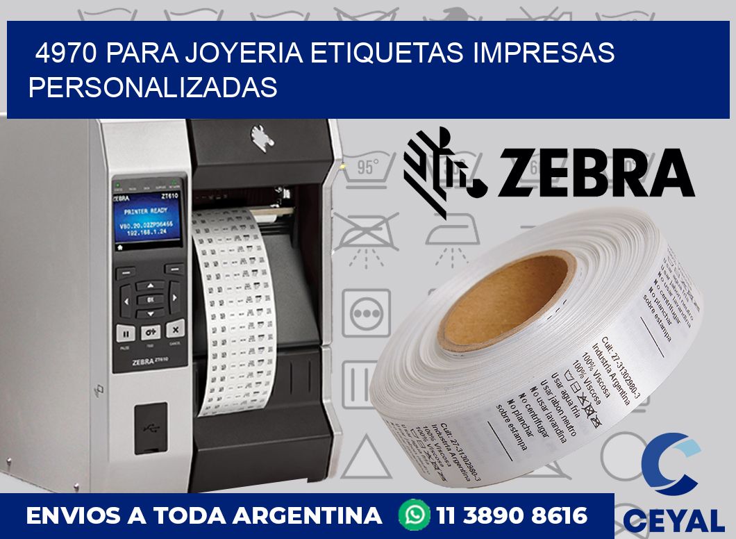 4970 PARA JOYERIA ETIQUETAS IMPRESAS PERSONALIZADAS