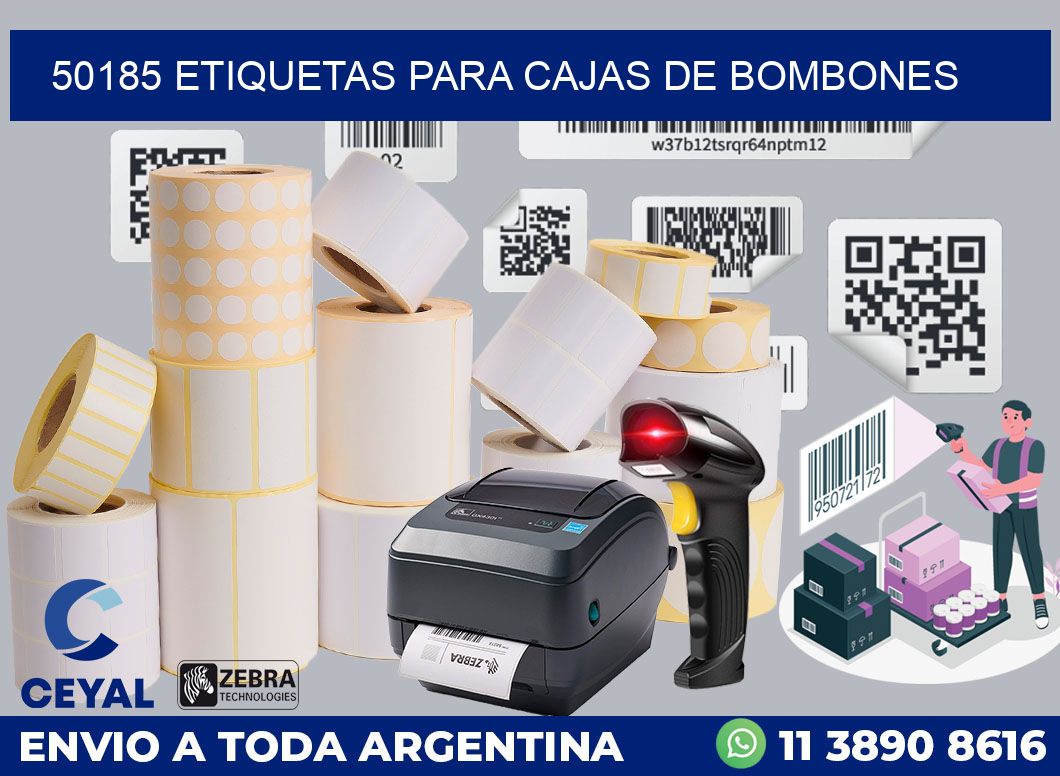 50185 ETIQUETAS PARA CAJAS DE BOMBONES