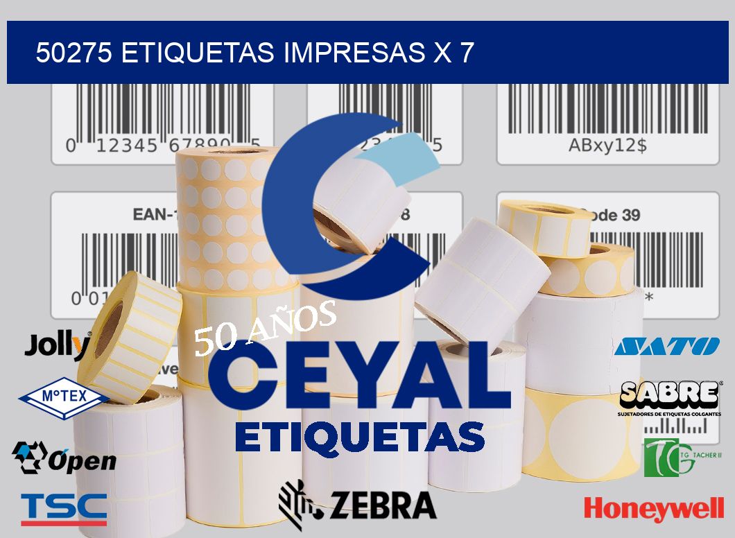 50275 Etiquetas impresas x 7