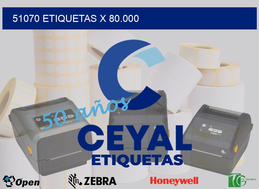 51070 Etiquetas x 80.000