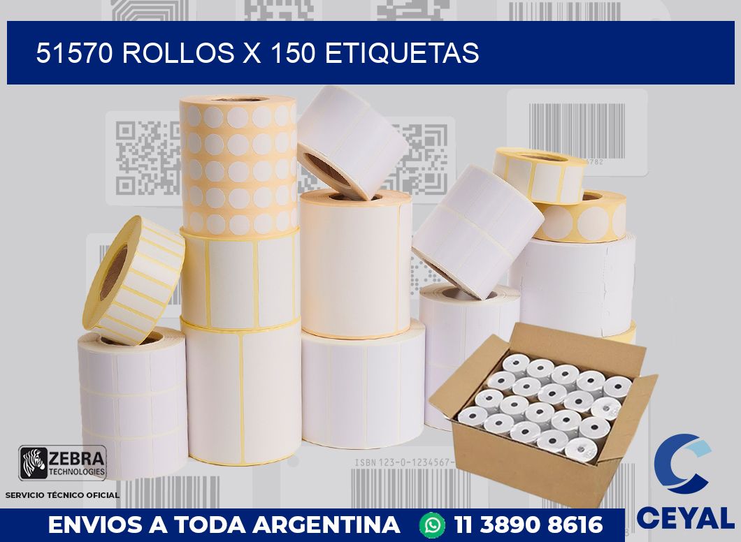 51570 Rollos x 150 etiquetas