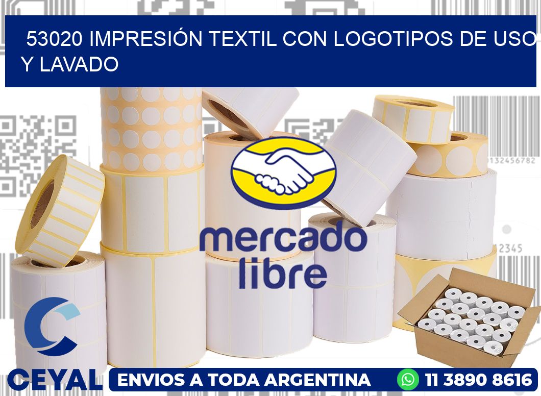 53020 IMPRESIÓN TEXTIL CON LOGOTIPOS DE USO Y LAVADO