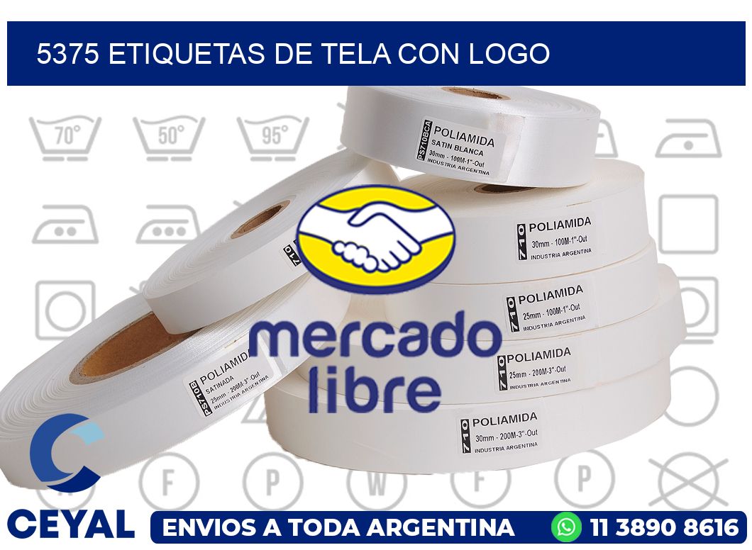 5375 ETIQUETAS DE TELA CON LOGO