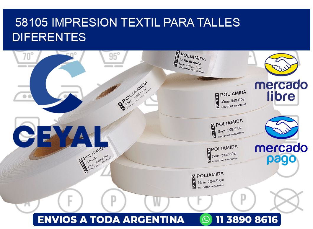 58105 IMPRESION TEXTIL PARA TALLES DIFERENTES