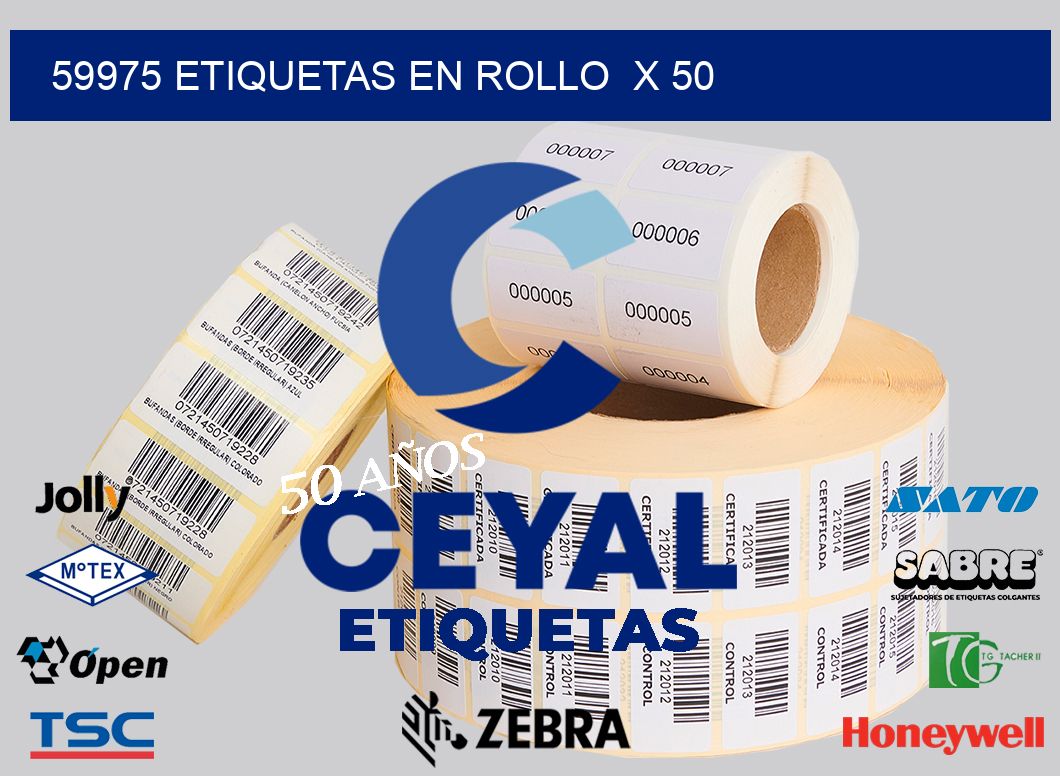 59975 etiquetas en rollo  x 50