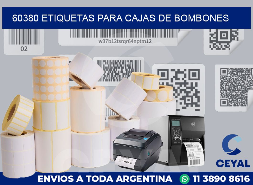 60380 ETIQUETAS PARA CAJAS DE BOMBONES