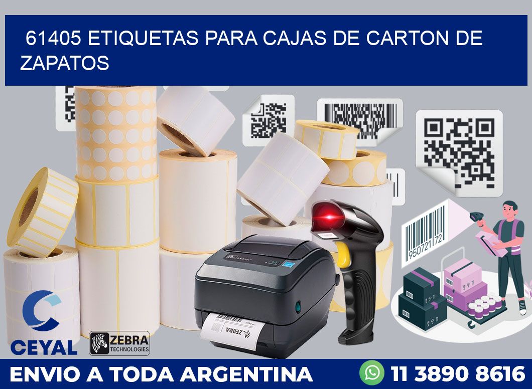 61405 ETIQUETAS PARA CAJAS DE CARTON DE ZAPATOS