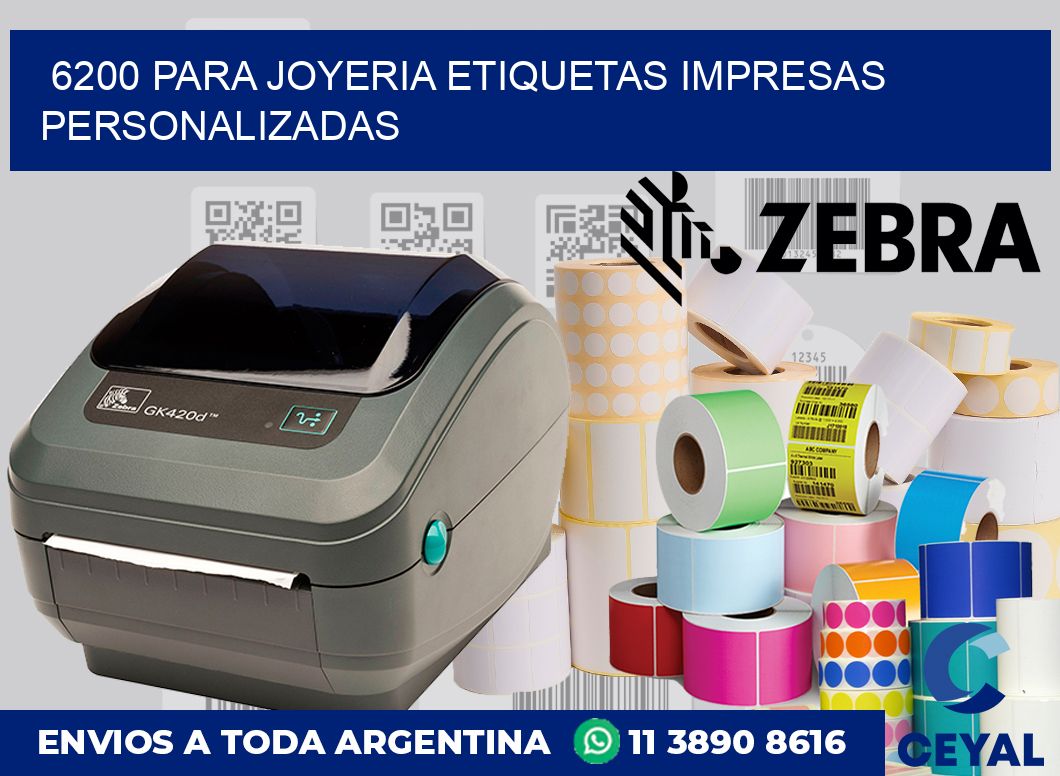 6200 PARA JOYERIA ETIQUETAS IMPRESAS PERSONALIZADAS