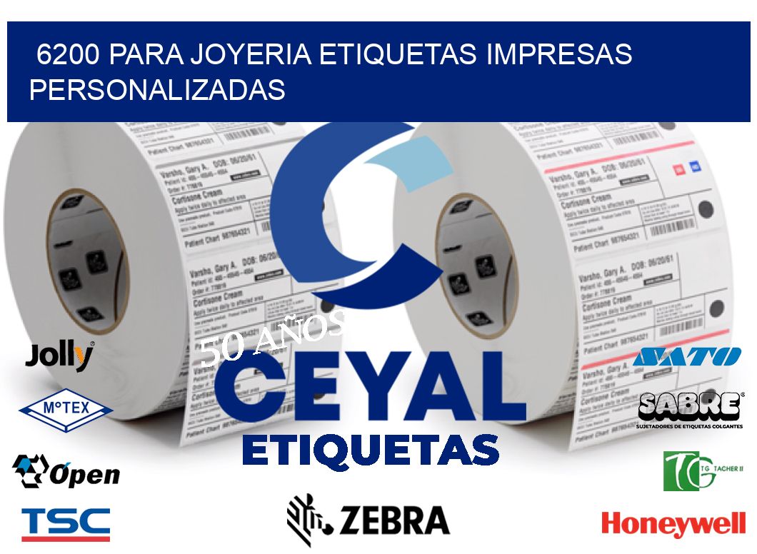6200 PARA JOYERIA ETIQUETAS IMPRESAS PERSONALIZADAS