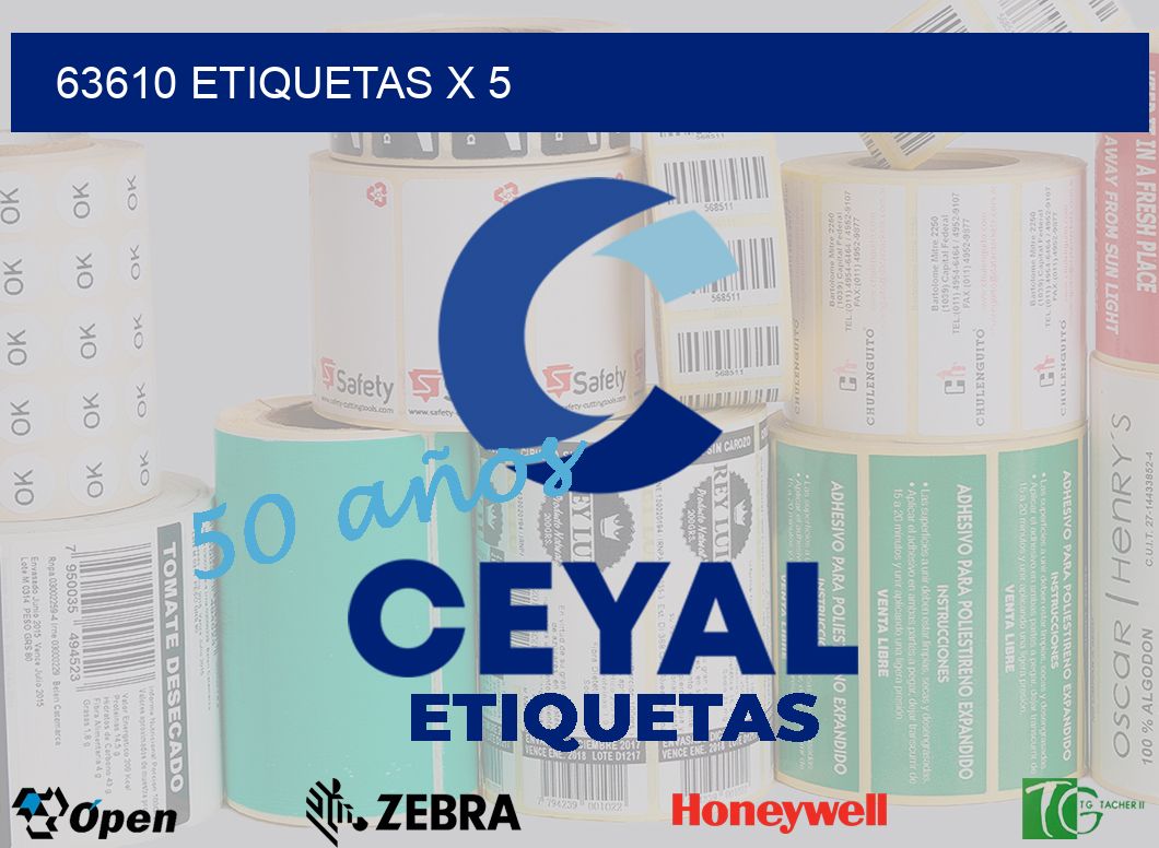63610 Etiquetas x 5