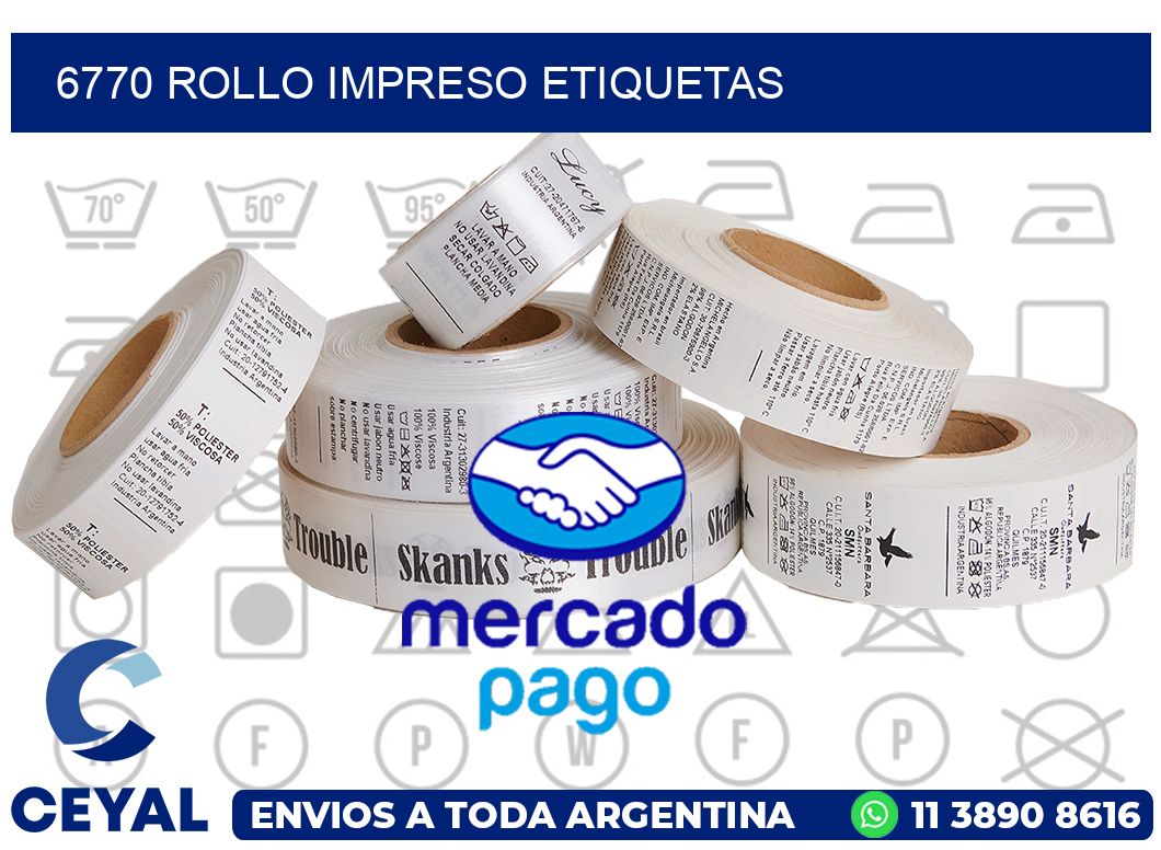6770 ROLLO IMPRESO ETIQUETAS