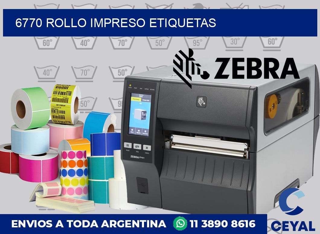 6770 ROLLO IMPRESO ETIQUETAS