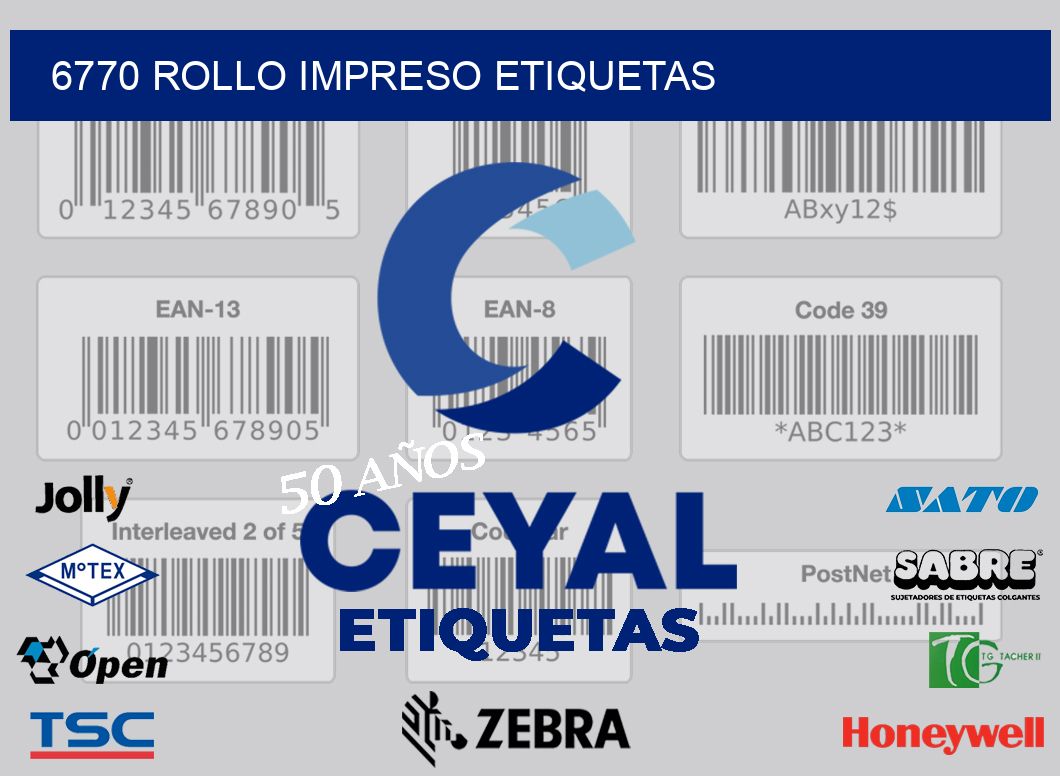 6770 ROLLO IMPRESO ETIQUETAS