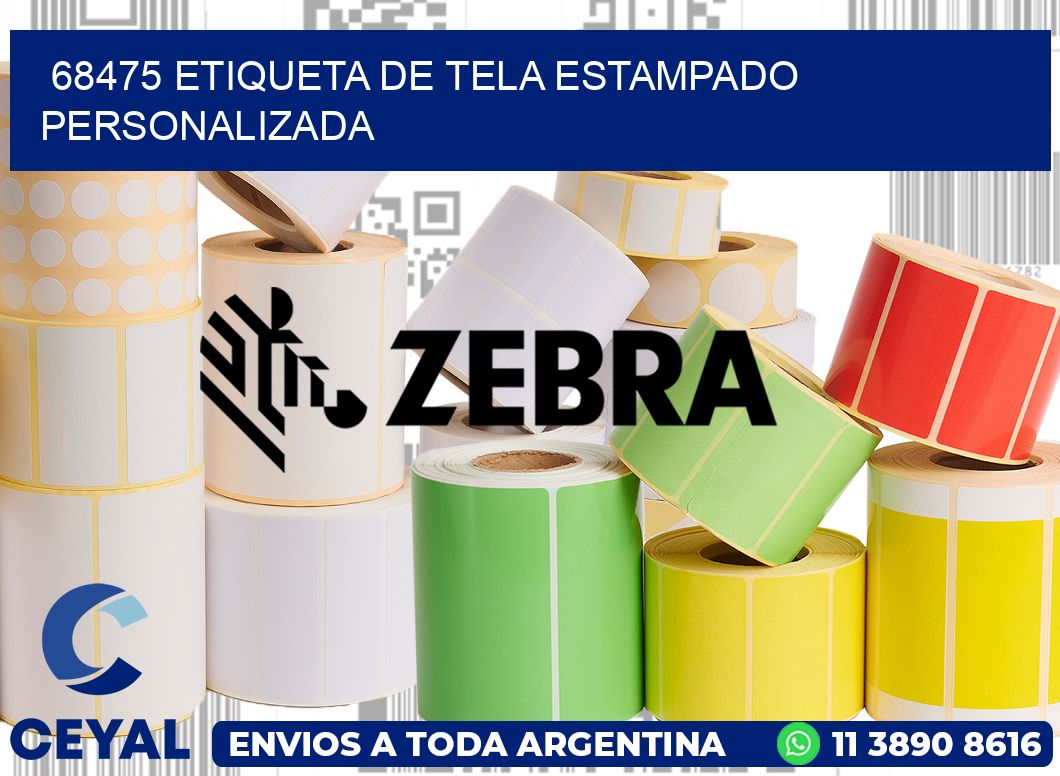 68475 ETIQUETA DE TELA ESTAMPADO PERSONALIZADA
