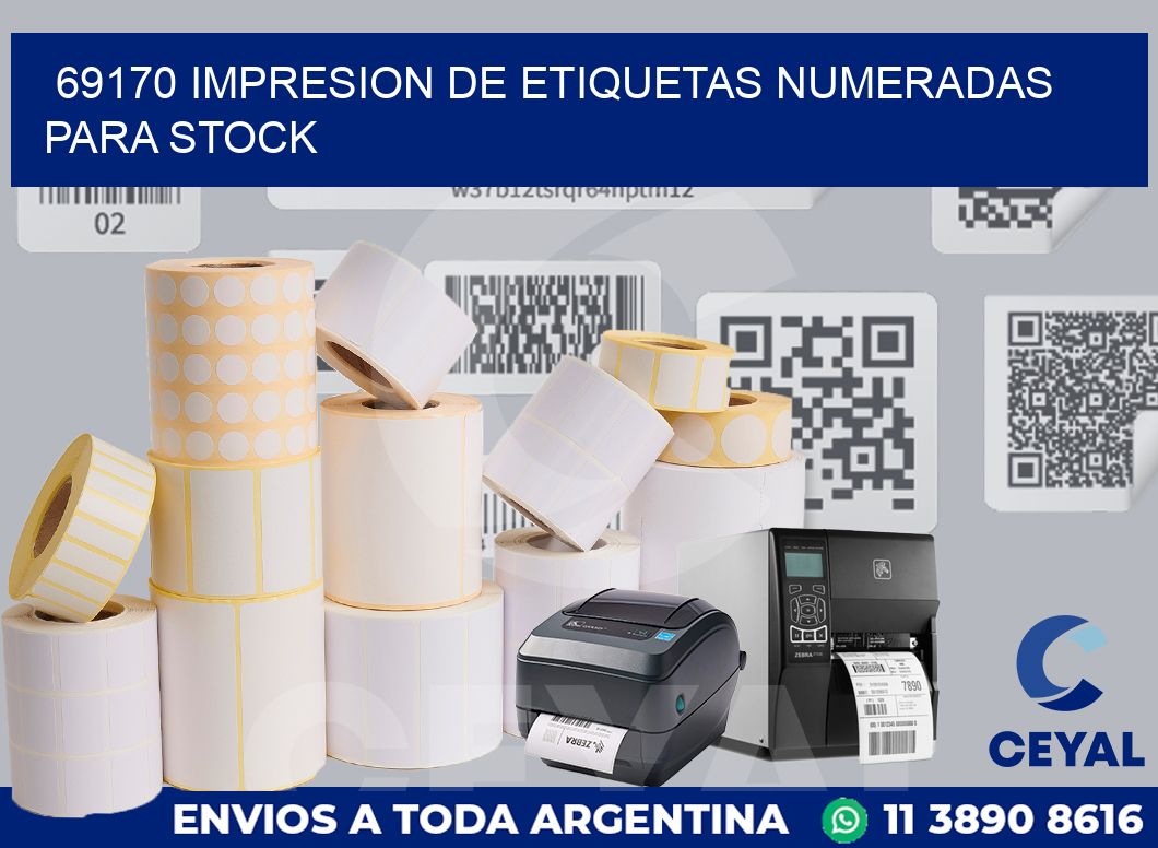 69170 IMPRESION DE ETIQUETAS NUMERADAS PARA STOCK