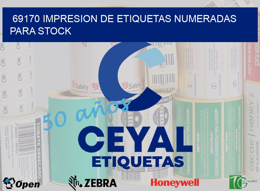 69170 IMPRESION DE ETIQUETAS NUMERADAS PARA STOCK