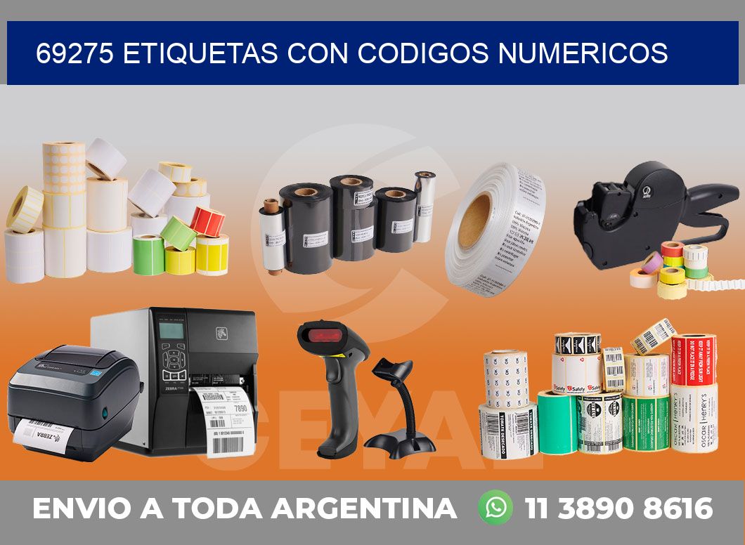 69275 ETIQUETAS CON CODIGOS NUMERICOS