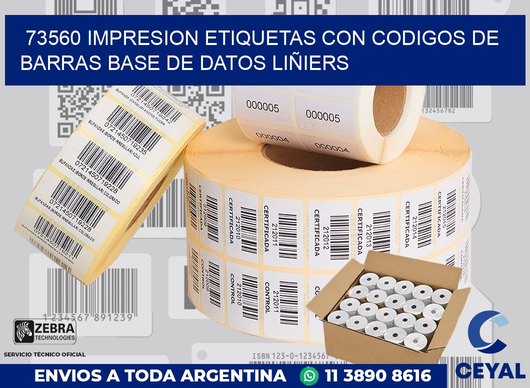 73560 IMPRESION ETIQUETAS CON CODIGOS DE BARRAS BASE DE DATOS LIÑIERS