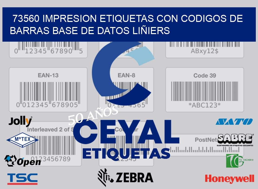 73560 IMPRESION ETIQUETAS CON CODIGOS DE BARRAS BASE DE DATOS LIÑIERS