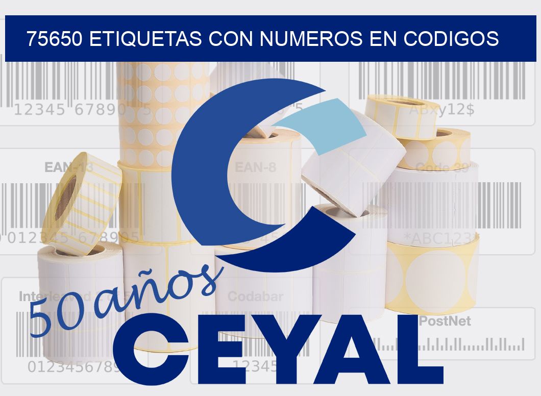 75650 ETIQUETAS CON NUMEROS EN CODIGOS